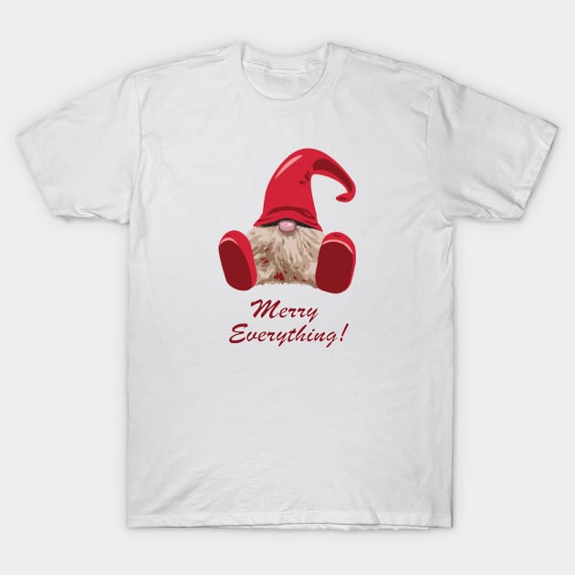Merry Christmas Gnome Holiday shirt T-Shirt by KazSells